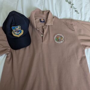 Beige Polo Shirt and Navy Cap Set